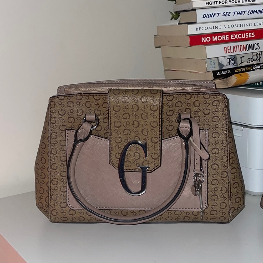 Guess brown logo, one size women bag